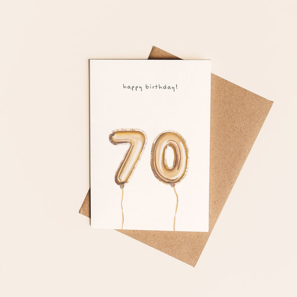70th Birthday Card