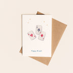 Diwali Teen Patti Card - handmade Diwali greeting card featuring a teen patti card game illustration