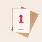 Diwali Laxmi Card - handmade Diwali greeting card featuring a Goddess Laxmi illustration