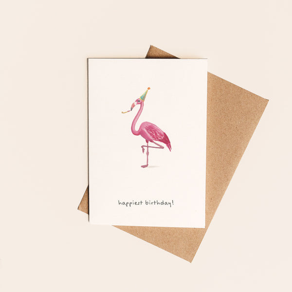 Flamingo Birthday Card