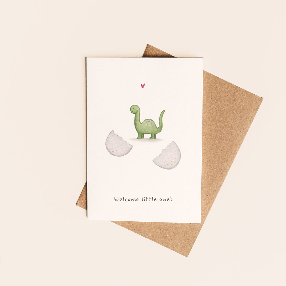 Welcome Small Friend Dino Card