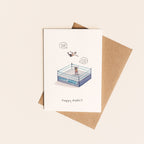 WWE Rakhi Card - handmade funny Rakhi greeting card featuring a wrestling illustration, for Raksha Bandhan
